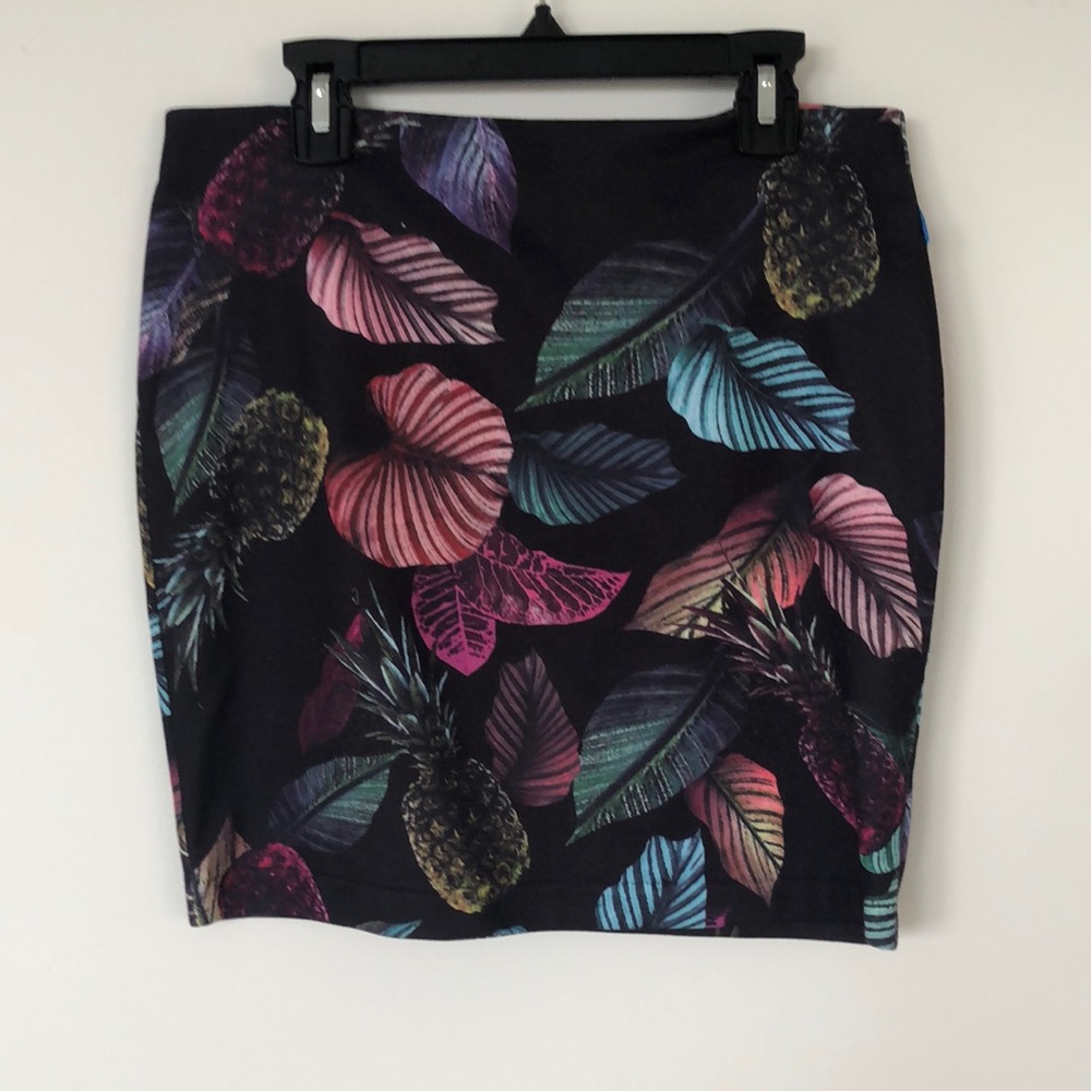 H&M Tropical Print Mini Skirt